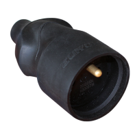 Prise femelle 2 pôles + Terre 16 A 230V caoutchouc