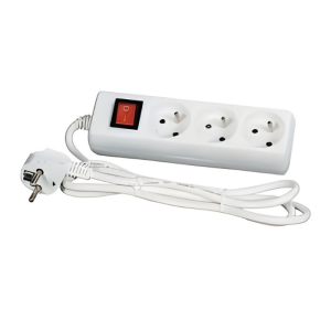 Bloc multiprise 2 pôles + Terre avec interrupteur