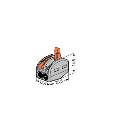 Borne WAGO pour fils rigides et souples de 0,08 à 4 mm² 