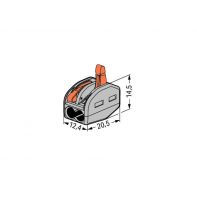 Borne WAGO pour fils rigides et souples de 0,08 à 4 mm² 