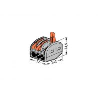 Borne WAGO pour fils rigides et souples de 0,08 à 4 mm² 
