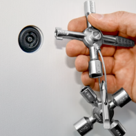 Clé en croix double KNIPEX pour armoires et fermetures