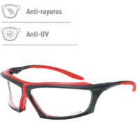Lunettes de sécurité mono-écran anti U.V